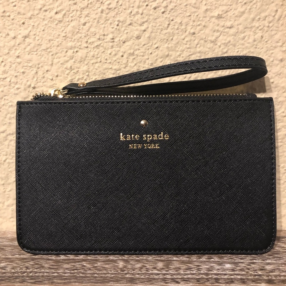 NWT Black Kate Spade Wristlet Wallet